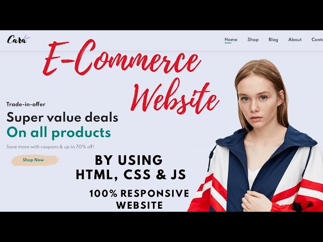 Build and Deploy Ecommerce Website With HTML CSS JavaScript | Full Responsive Ecommerce Website FREE