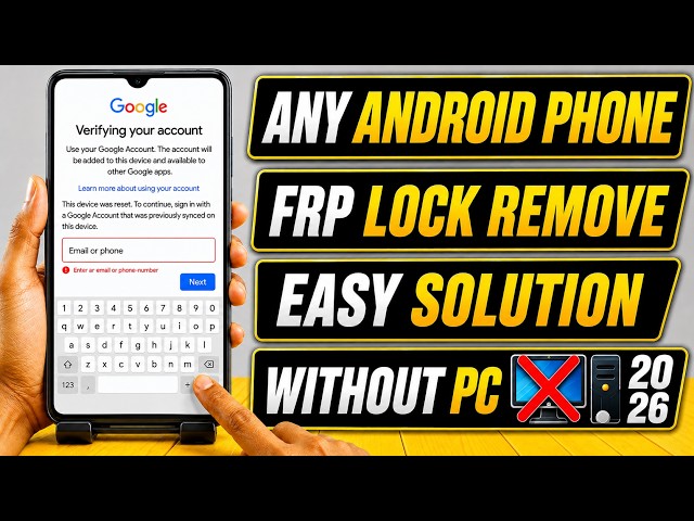 How to Bypass Google Account Verification FRP Lock on Any Android Phone Without PC| Google Lock 2026