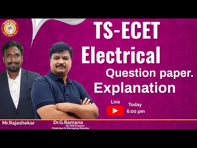 TS-ECET  QUESTION PAPER EXPLANATION 2023 | ECET EXAM QUESTION PAPER | SAIMEDHA ECET COACHING CENTER