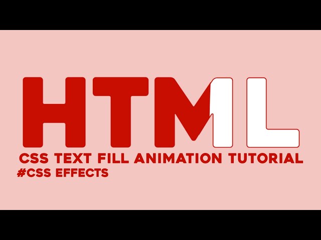 Text Fill Animation using HTML & CSS. #css #html #animation #frontend #coding #codeio