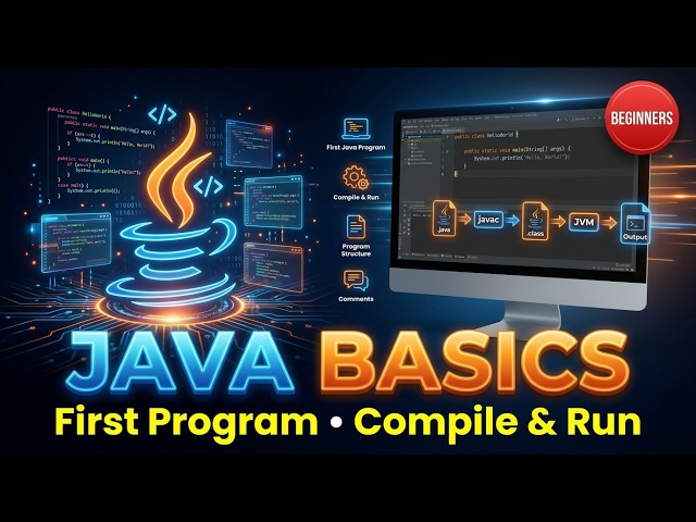 Java Basics for Beginners | First Java Program, Compilation, Program Structure & Comments