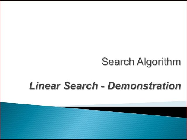 Linear Search Algorithm Demonstration