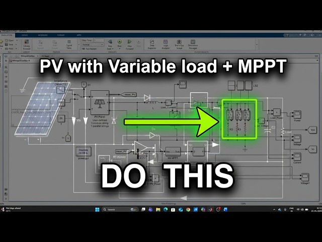 Solar PV system with variable load MATLAB/SIMULINK