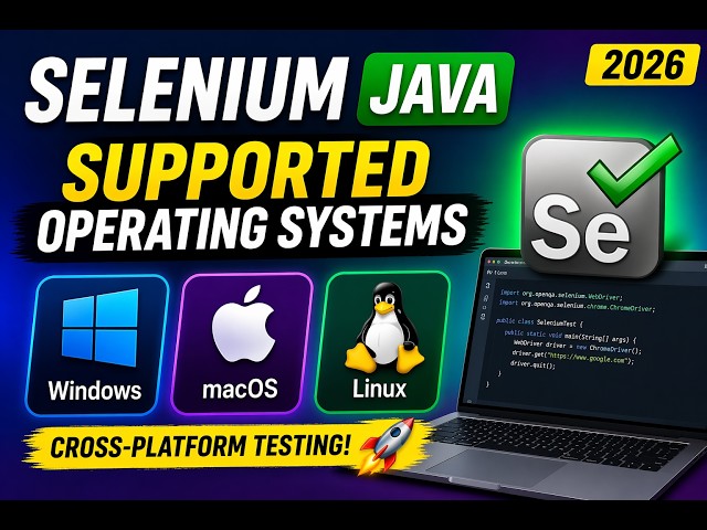 9. Different Operating Systems supported by Selenium (Selenium Java 2026)