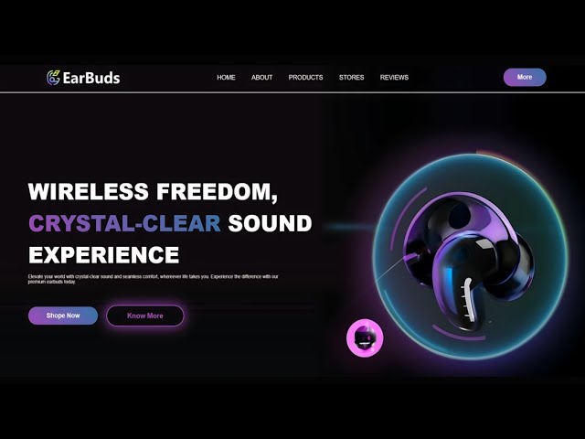 Earbuds Website Using HTML & CSS | Step by Step Tutorial | Fast Code