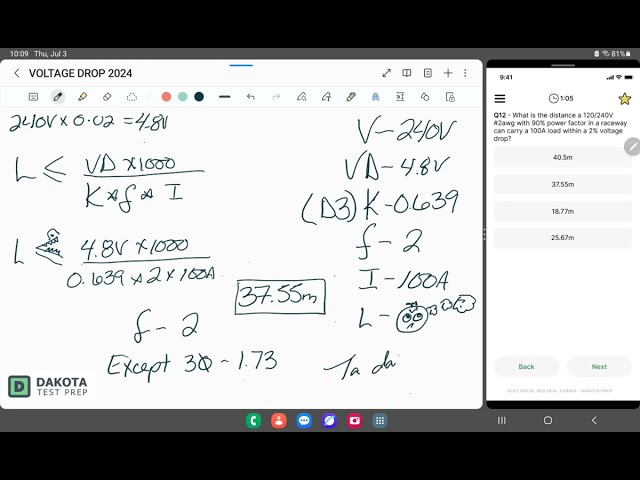 Voltage Drop | Red Seal Electrical Exam Prep (UPDATED TO 2024 CEC)