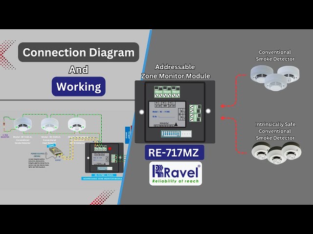 Ravel (RE-717MZ) Addressable Zone Monitor Module | Wiring Diagram and Working
