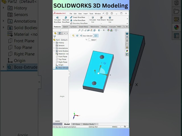 SolidWorks 3D Modeling Tutorial #solidworks #solidworkstutorial #solidworks3d #cadcamsolidworks