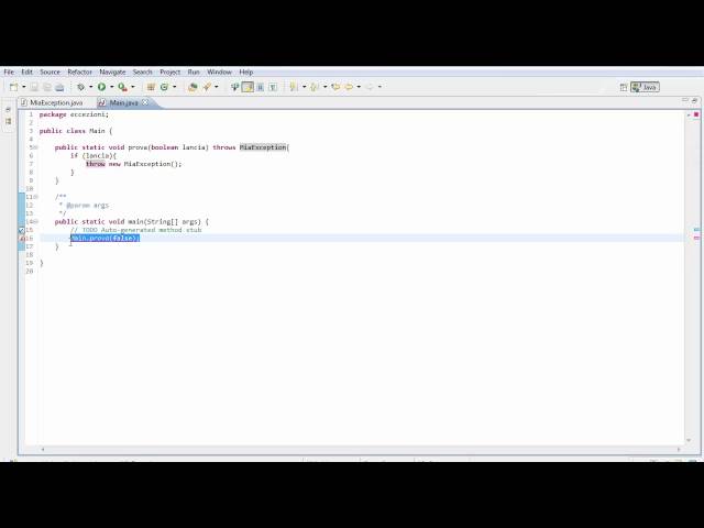 Corso Java Professionale - VIII lezione - Le Eccezioni - Parte 4