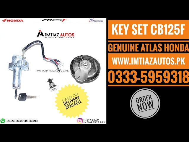 Key set cb125f complete Genuine Atlas Honda