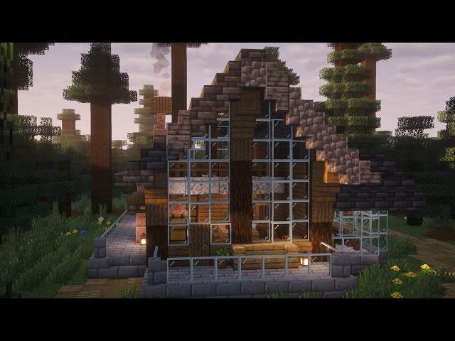 Minecraft : How To Build a Starter Log Cabin / Tutorial