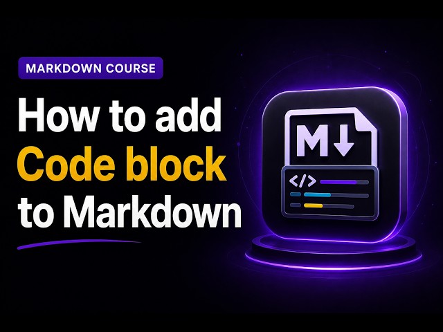How to add code block in Markdown | Markdown Tutorail