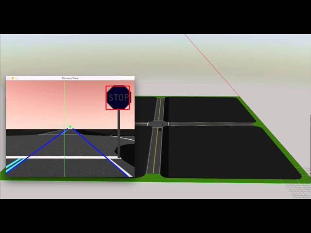 OSRF Gazebo: Lane and Stop Sign Detection with OpenCV