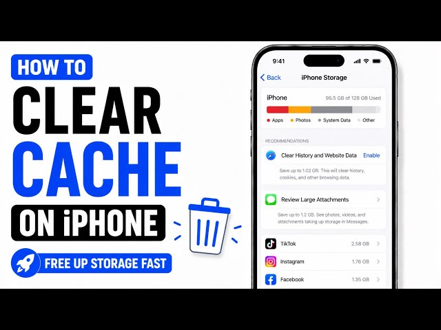 How to Clear Cache on iPhone (Free Up Storage Fast)