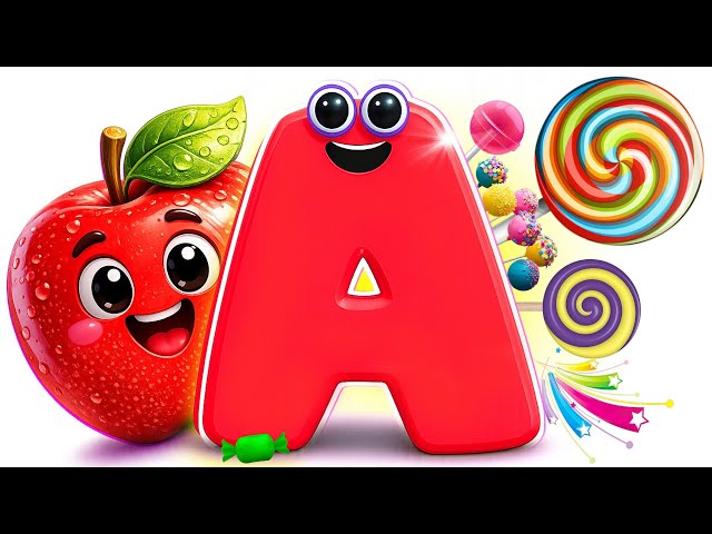 A for Apple 🍎 | ABCD Alphabet Song for Kids | ABC Phonics Song & Nursery Rhymes