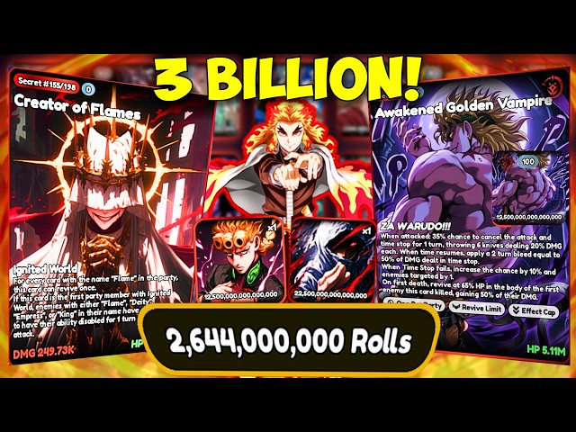 This Is What 3 BILLION Packs Get You In NEW Moon Mash In Anime Card Clash! Roblox