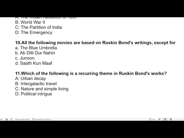 Ruskin Bond FOR Lecture Cadre English PUNJAB 2026 M 9876492000