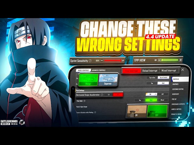 BGMI 4.4 Update Basic & Advance SETTINGS & CONTROLS | Best Settings/Controls Guide | BGMI & PUBGM