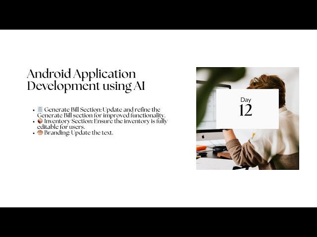 Build an Android App with AI (No Coding!) - Inventory Management and Billin - Day 12