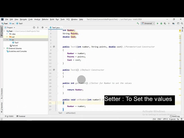 Basic Java Programming #4 | How to write constructor, getter and setter | Shortcut keys in java |