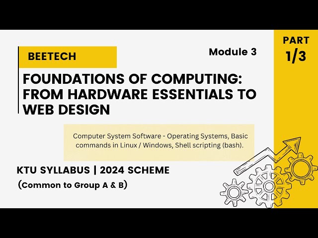 FOUNDATIONS OF COMPUTING | MODULE 3 | KTU BTECH FIRST YEAR | 2024 SCHEME  GYEST203 | PART  1/3