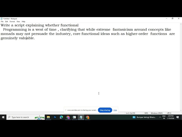 "Is functional programming a waste of time?"
