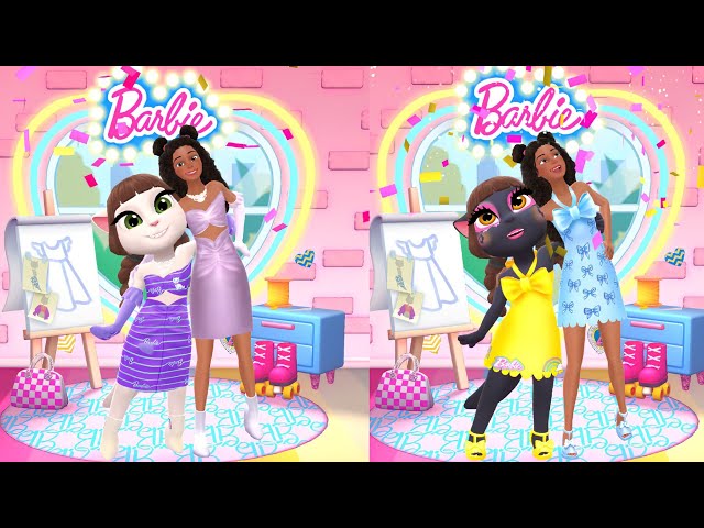 New Fashion Editor Studio in My Talking Angela 2 x Barbie Crossover Gameplay Android ios 
