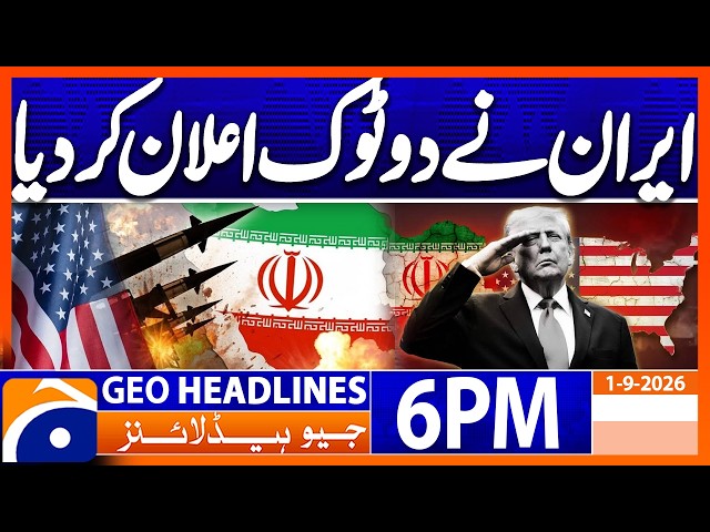 US-Iran Tension - Latest News Updates | 6PM Headline Geo News | 1st Sep 2026