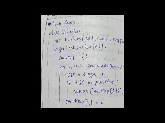Leet code - 01 Two Sum | pattern : HashMap | Time and space complexity -- O(n)  