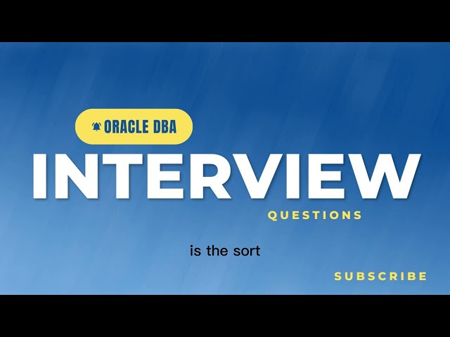 Oracle DBA  Performance Tuning Interview questions.| Performanceques1