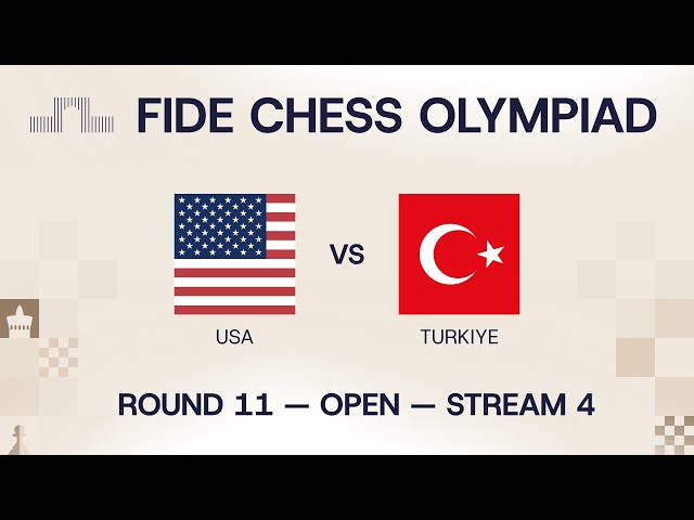 FIDE Chess Olympiad 2026 | Round 11 | USA vs Turkiye | Open
