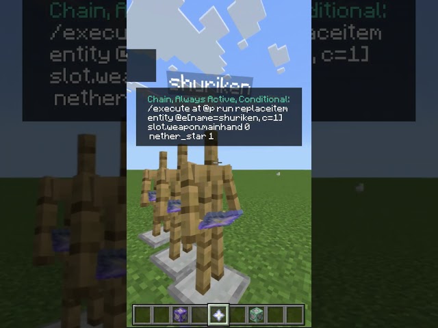 How to make shurikens in Minecraft Bedrock! 🌟 #shorts