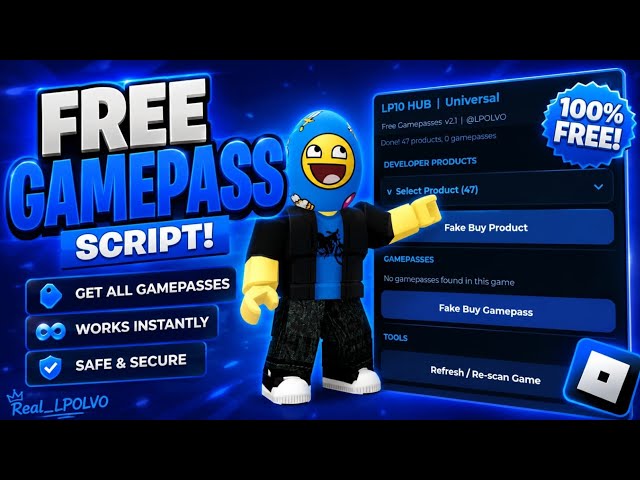 🔥 Roblox FREE GAMEPASSES Script 2026 - GET GAMEPASSES FOR FREE! 🎟️ | LP10 HUB