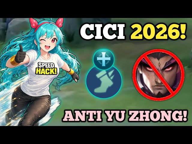 CICI MOVEMENT SPEED HACK VS. YU ZHONG! (100% broken!💀) CICI BEST BUILD AND EMBLEM -MLBB