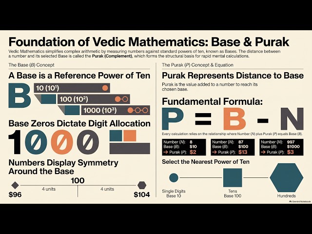 Vedic Mathematics  Lesson 2  — Base & Purak: Learn to Think, Not Just Calculate