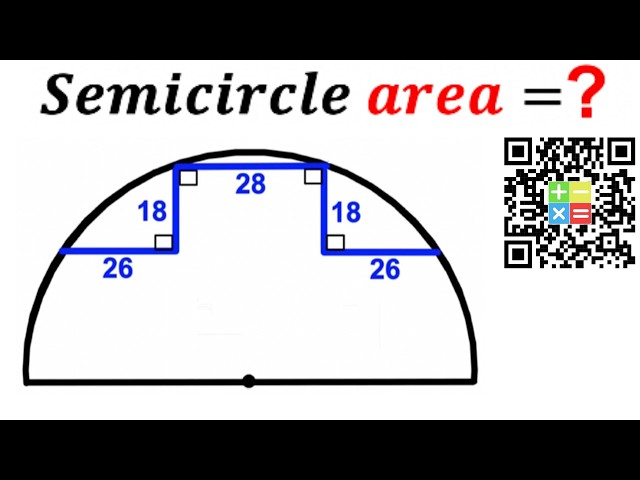 Can you find area of the Semicircle? | (Justify) | #math #maths | #geometry