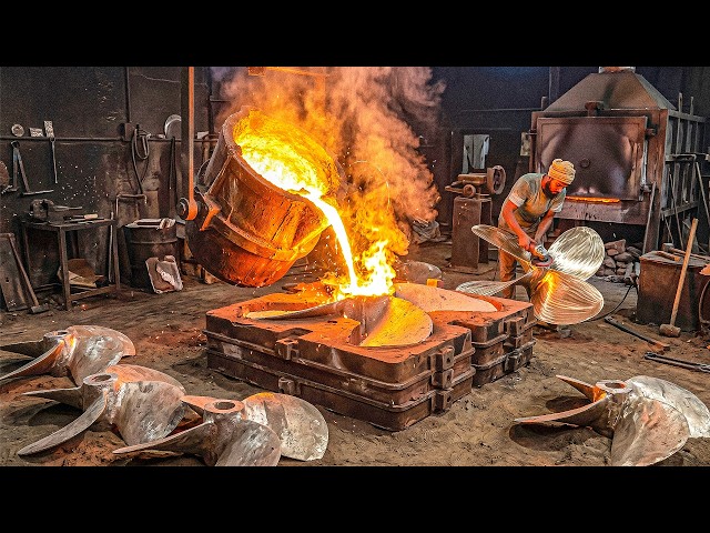 Massive Ship Propeller Casting | Inside the Marine Foundry