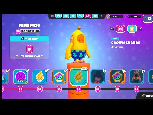 Getting more ters of the fame pass done to get showbucks in fall guys