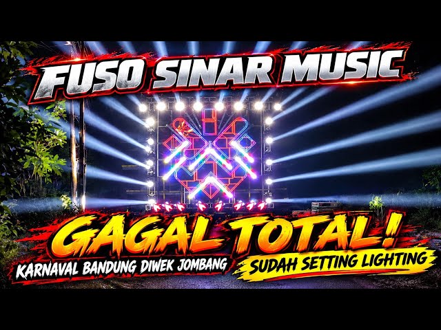 Gagal Fuso😱 Sinar Music malam ini setting lampu lighting ‼️bagaimana nasibnya bongkar atau tidak ❓