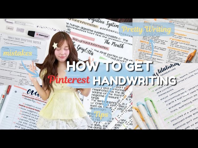 How to get PINTEREST HANDWRITING!! Calligraphy tutorial + Improve Your Handwriting Step by Step✍️
