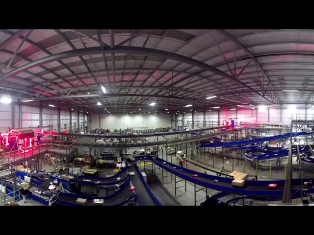 Sortation System at UK Mail Hub - VR / 360 Video