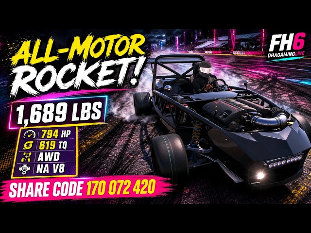 This 794 HP All-Motor Exocet Is a 7-Second Drag Car! | FH6