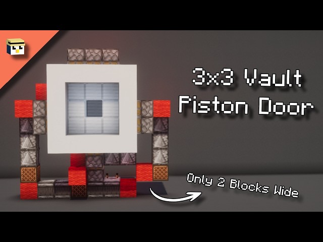 Minecraft 3x3 Vault Door | 26.2+ Tutorial -  (2 Blocks Wide)