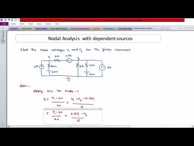 10 Nodal Analysis with dependent source