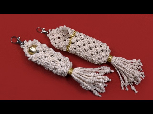 DIY Lipstick Case 💄 Macrame Keychain & Perfume Bag Tutorial (Easy & Cute!)