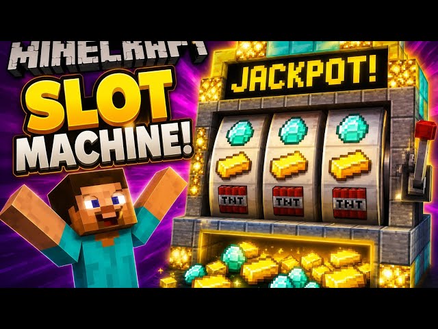 Minecraft slot machine tutorial 🤯🤯 for java and MCPE (bedrock) +1.21 ---- +1.26 easy to make 
