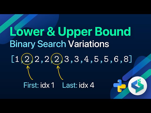 Lower bound & upper bound binary search in Python