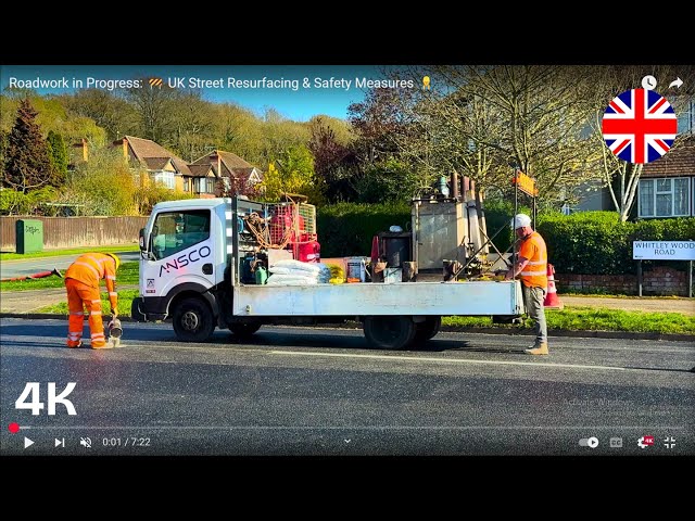 Roadwork in Progress: 🚧 UK Street Resurfacing & Safety Measures 👷‍♂️