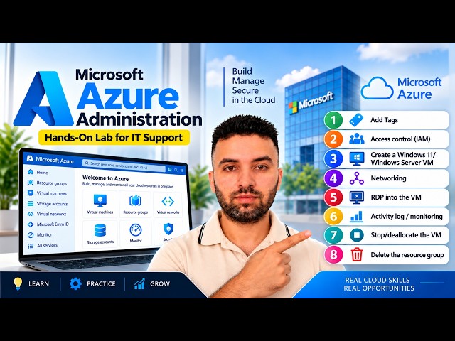 Microsoft Azure Administration Hands-On Lab | Azure VM, IAM, Networking, RDP & Monitoring