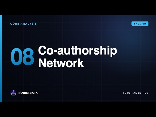 Co-authorship network analysis of research groups | ISNaDBiblio 08